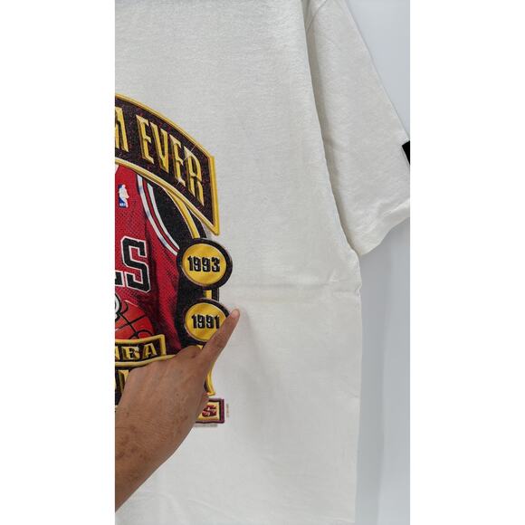 Vintage NBA Chicago Bulls 1996 Greatest Team Ever Championship Starter T Shirt - Picture 5 of 7